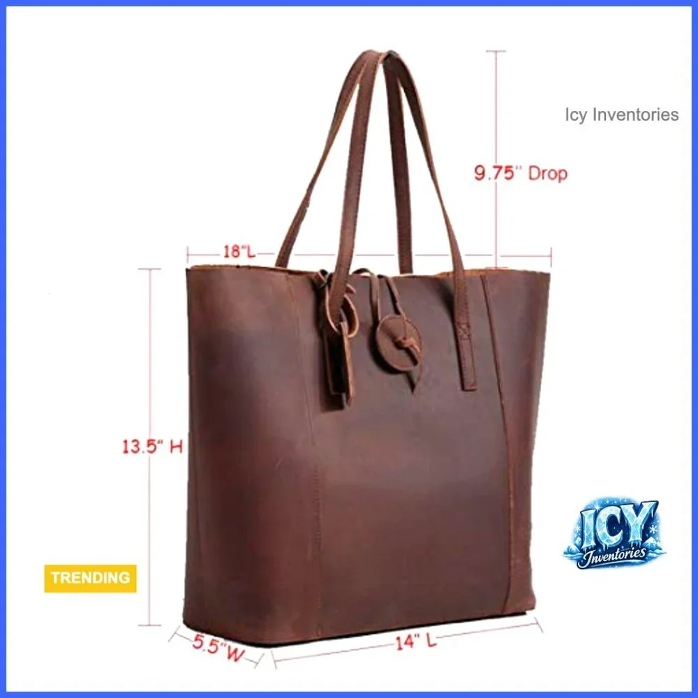 Vintage Baseball Glove Leather Tote Shoulder Bag Large Capacity
